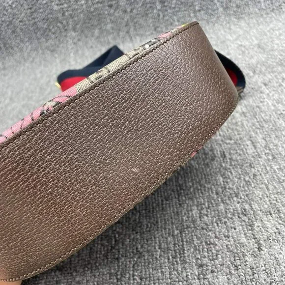 100% Authentic GUCCI Padlock Brown Bengal Canvas Shoulder Bag - Picture 7 of 15